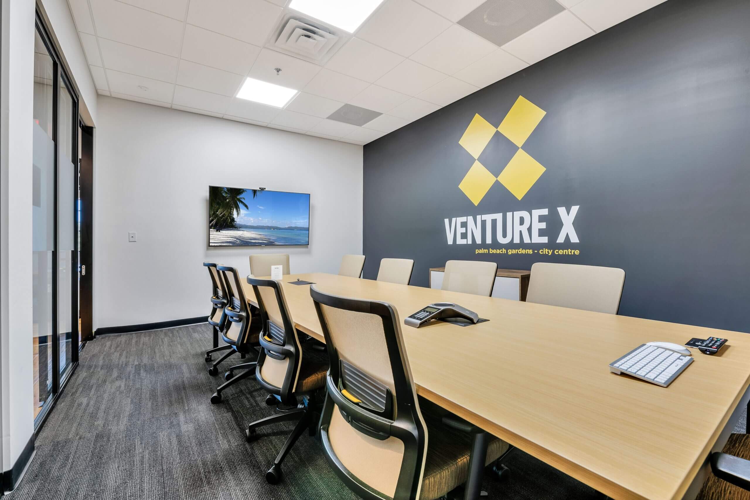 Meeting rooms for rent at Venture X office space in Palm Beach Gardens