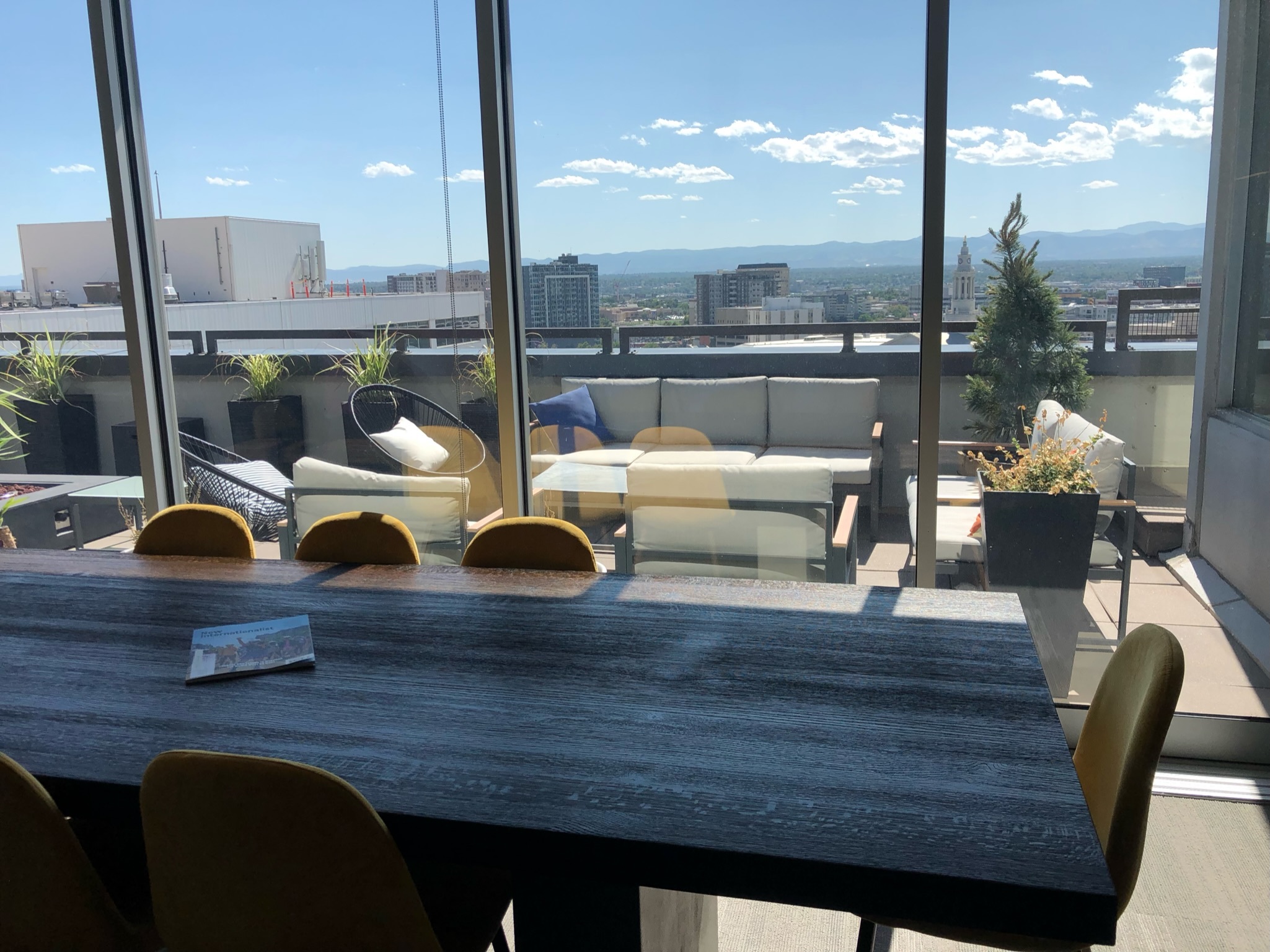 Venture X view outside the office is an outdoor living space